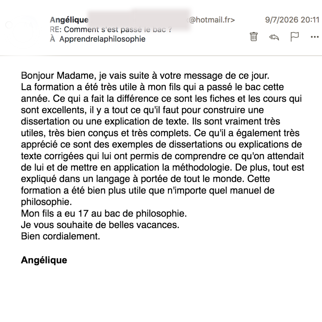 17 au bac de philosophie