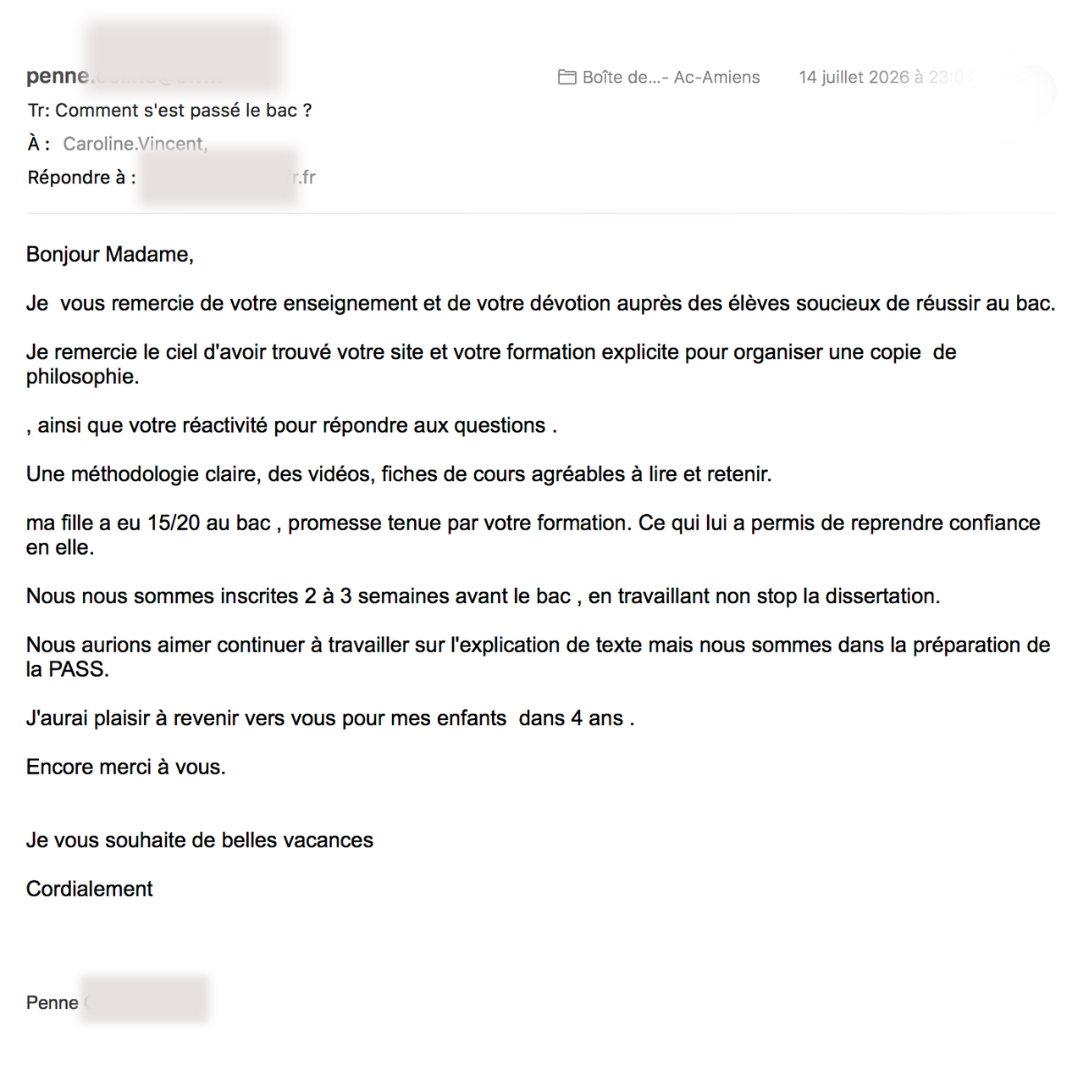 Avis formation philosophie niveau bac